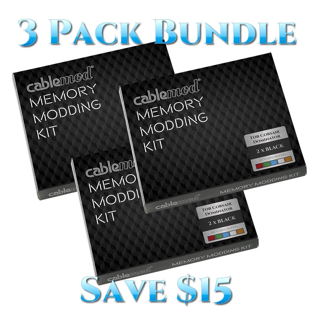 CableMod® Memory Modding Kit for Corsair® Dominator - 3 PACK BUNDLE