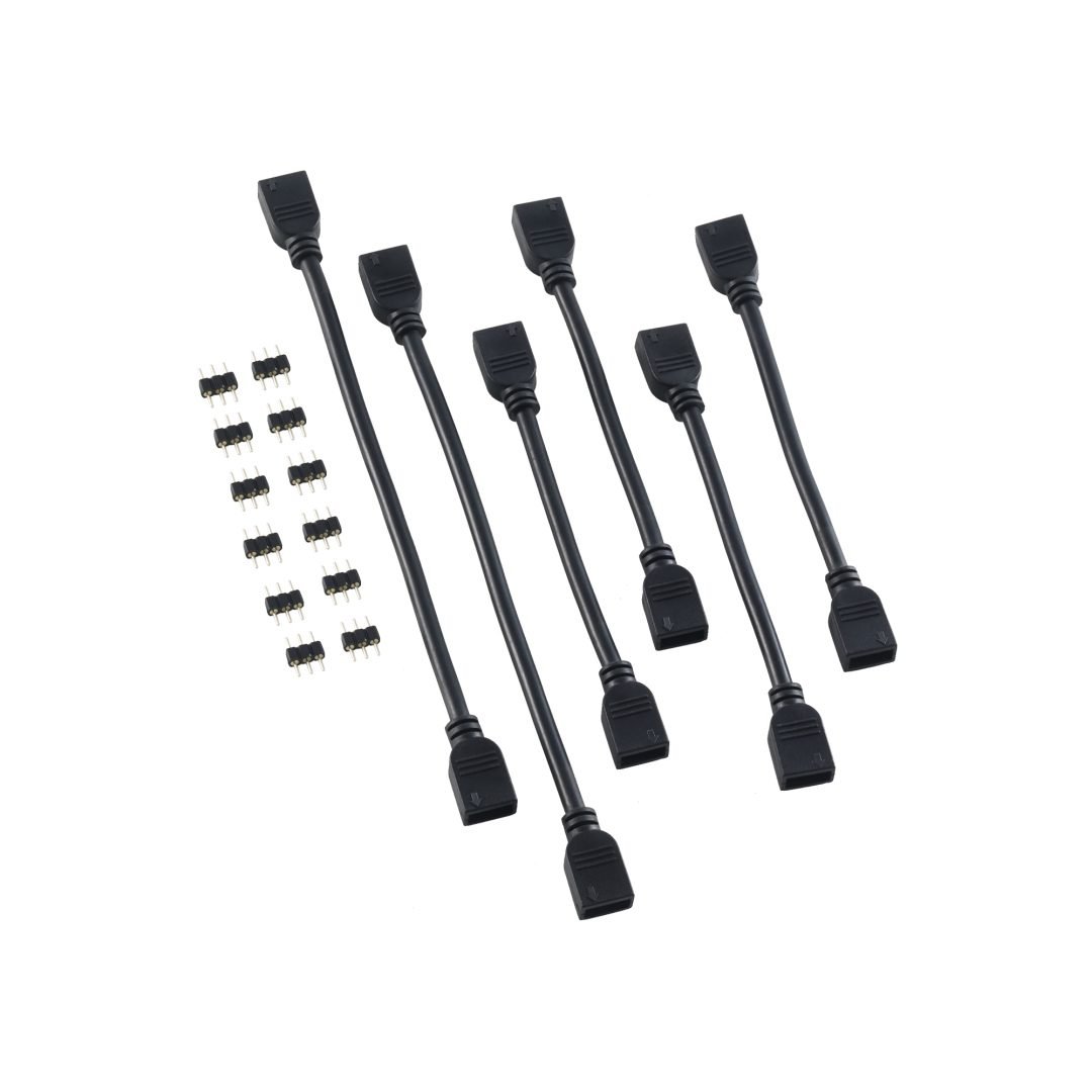 CableMod 3-Pin LED Extension Cable Kit - BLACK