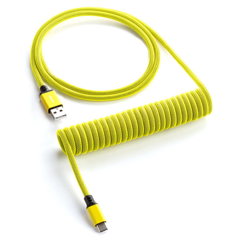 CableMod Classic Coiled Keyboard Cable (Dominator Yellow, USB A to USB ...