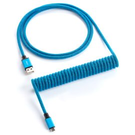 CableMod Classic Coiled Keyboard Cable (Spectrum Blue, USB A to USB Type C / USB A to Micro USB, 150cm)