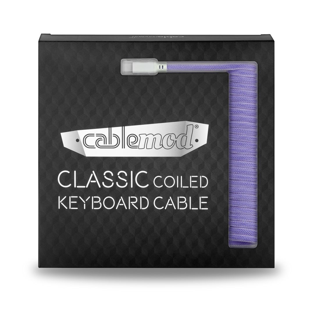 CableMod Classic Coiled Keyboard Cable (Rum Raisin, USB A to USB Type C ...
