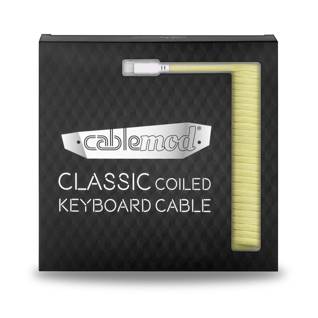 CableMod Classic Coiled Keyboard Cable (Lemon Ice, USB A to USB