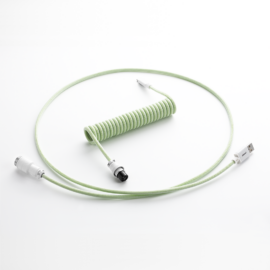 CableMod Pro Coiled Keyboard Cable (Lime Sorbet, USB A to USB Type C, 150cm)