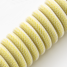 CableMod Pro Coiled Keyboard Cable (Lemon Ice, USB A to USB Type C, 150cm)