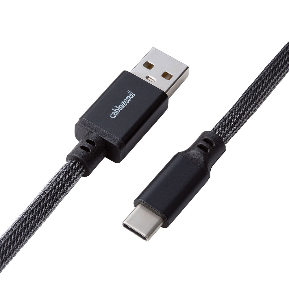 CableMod Pro Straight Keyboard Cable (Carbon Grey, USB A to USB Type C