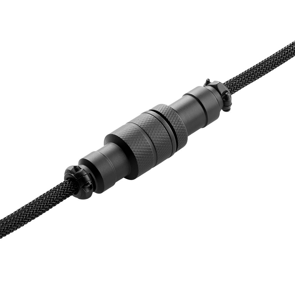 CableMod Pro Coiled Keyboard Cable (Midnight Black, USB A to USB Type C