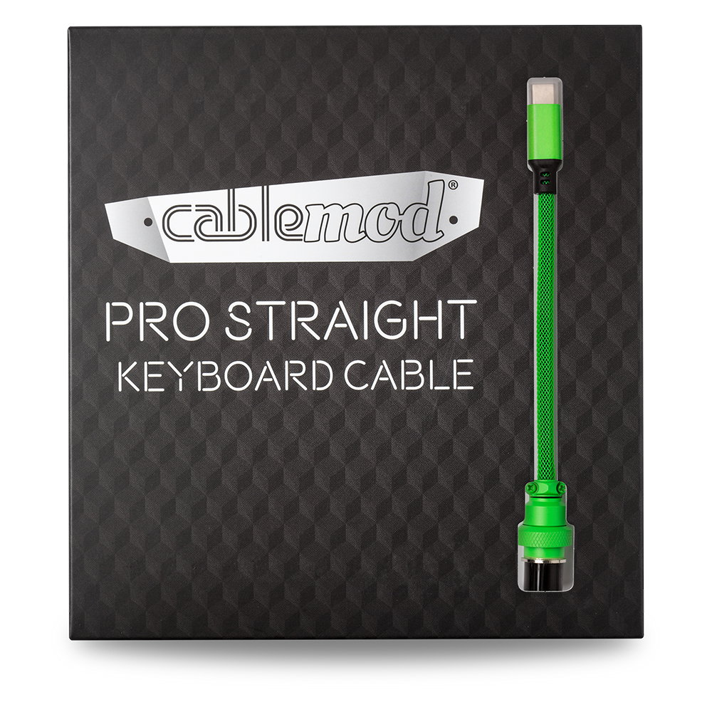 CableMod Pro Straight Keyboard Cable (Viper Green, USB A to USB
