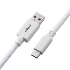 CableMod Pro Straight Keyboard Cable (Glacier White, USB A to USB Type C, 150cm)