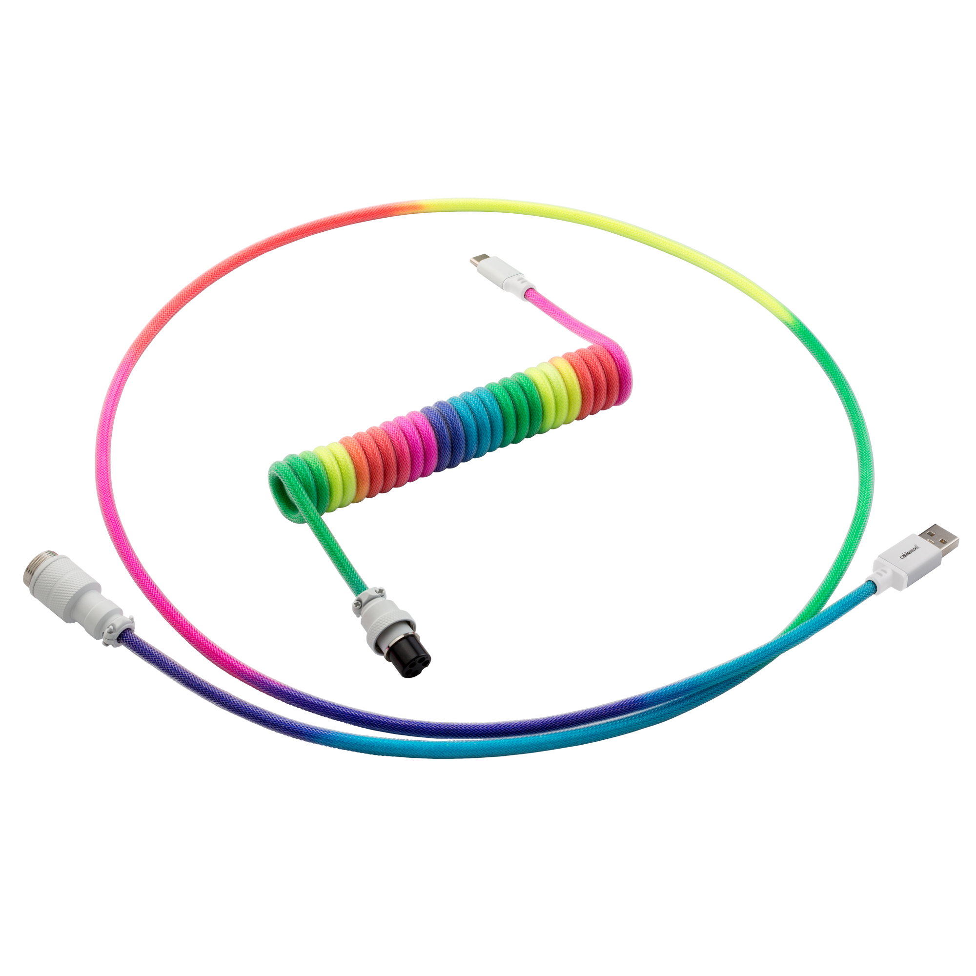 【CableMod】プロコイルケーブル Amazon.com: CableMod Pro Coiled Keyboard Cable (Midas Foil Black