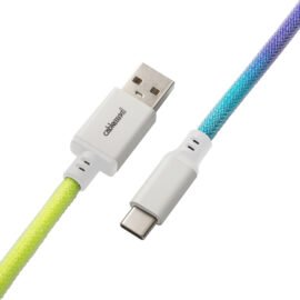 CableMod Pro Straight Keyboard Cable (Bright Rainbow, USB A to USB Type C, 150cm)